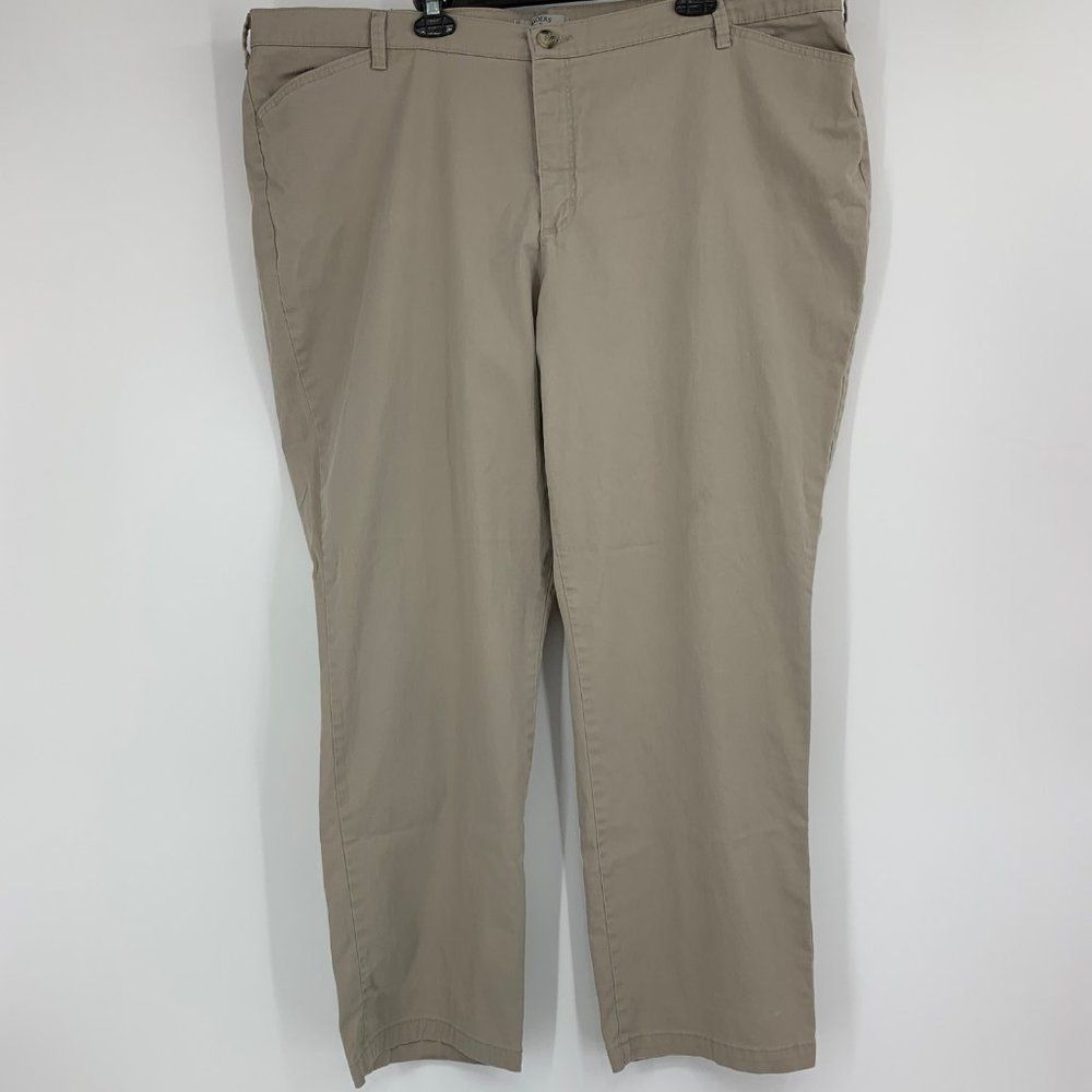 Womens Riders by Lee Khaki Pants Stretch Size 46 plus Straight leg Work 0886